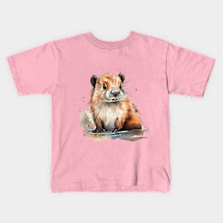 Cute beaver Kids T-Shirt